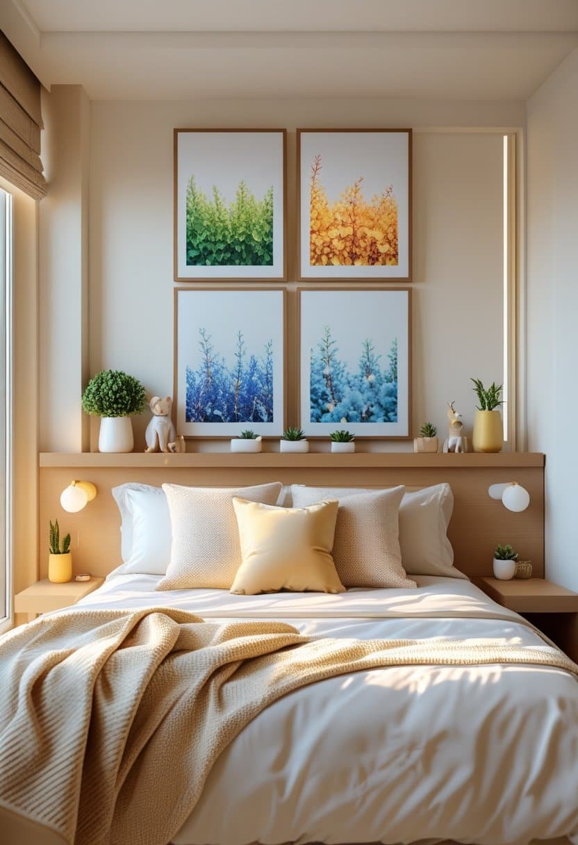 20 Stylish Over Bed Wall Decor Ideas