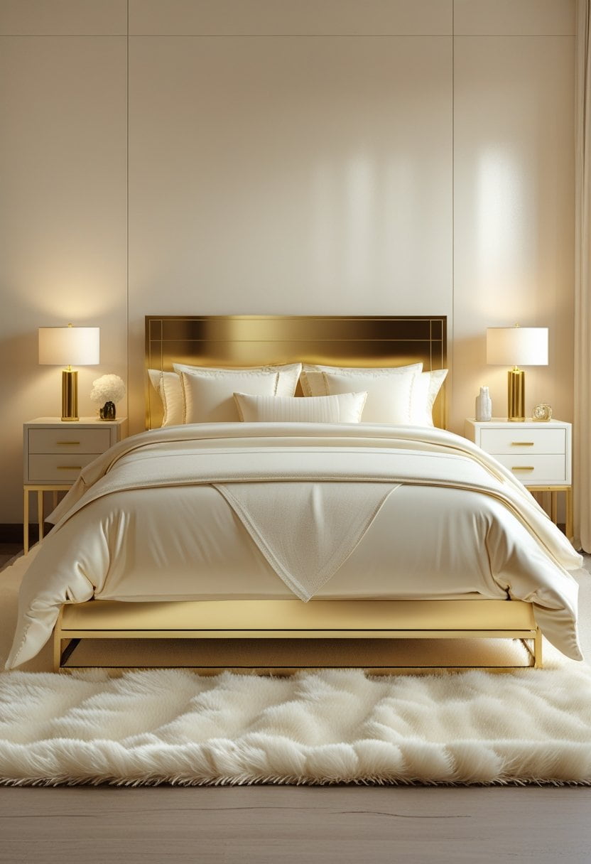 22 Cream and Gold Bedroom Ideas