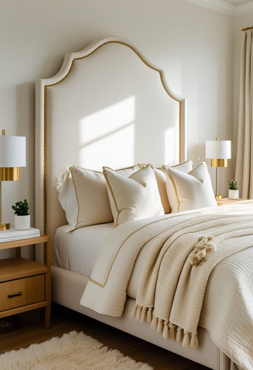 22 Cream and Gold Bedroom Ideas