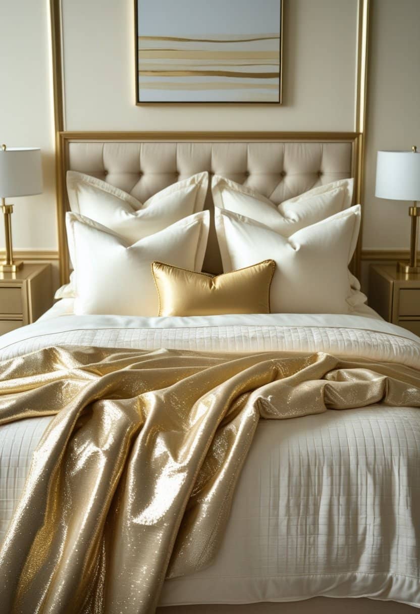 22 Cream and Gold Bedroom Ideas