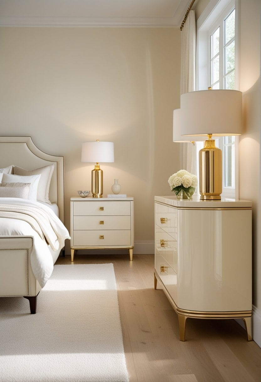 22 Cream and Gold Bedroom Ideas