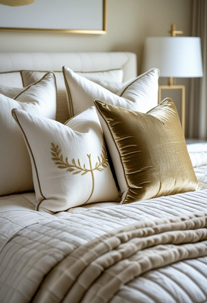 22 Cream and Gold Bedroom Ideas