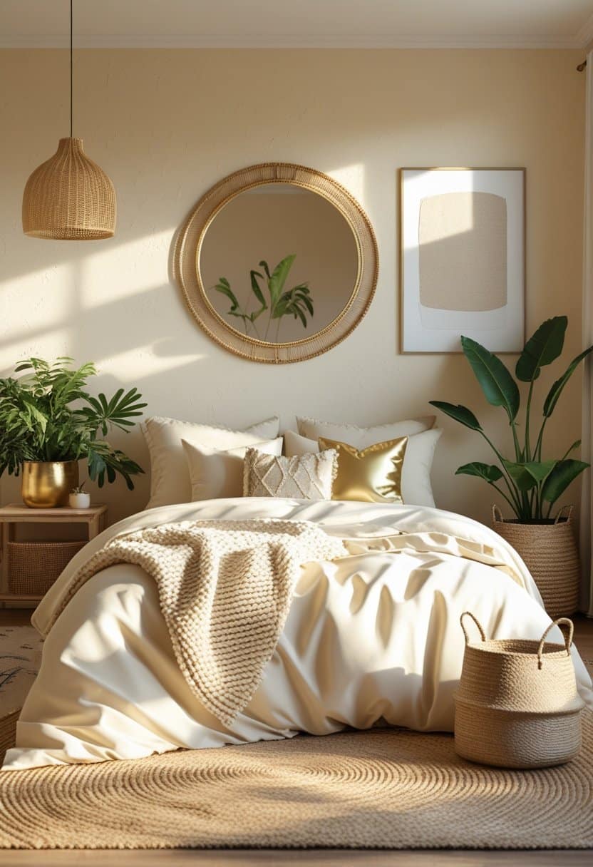 22 Cream and Gold Bedroom Ideas