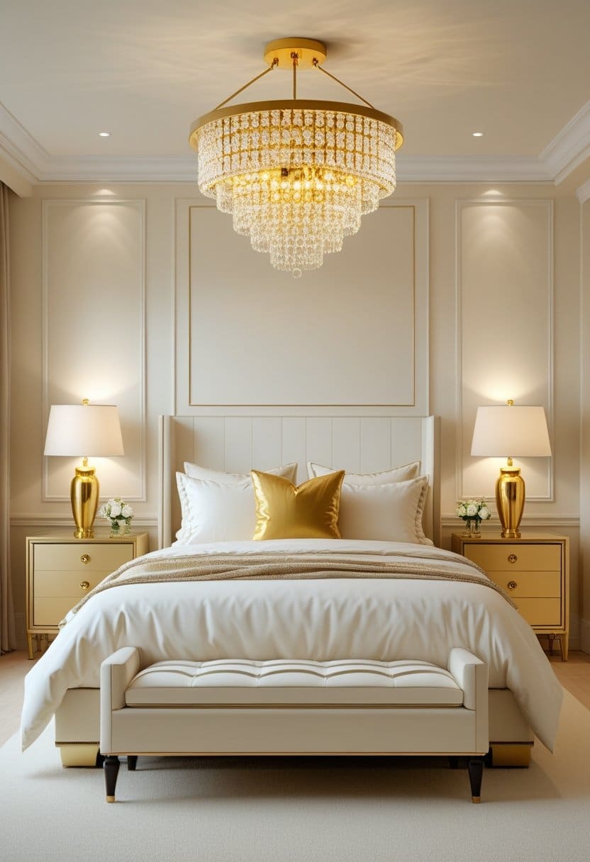 22 Cream and Gold Bedroom Ideas