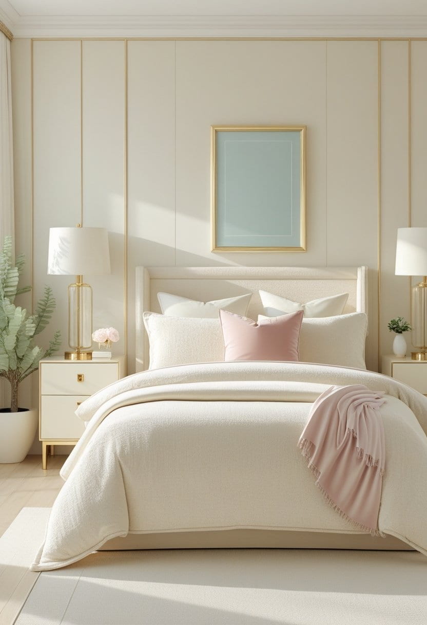 22 Cream and Gold Bedroom Ideas