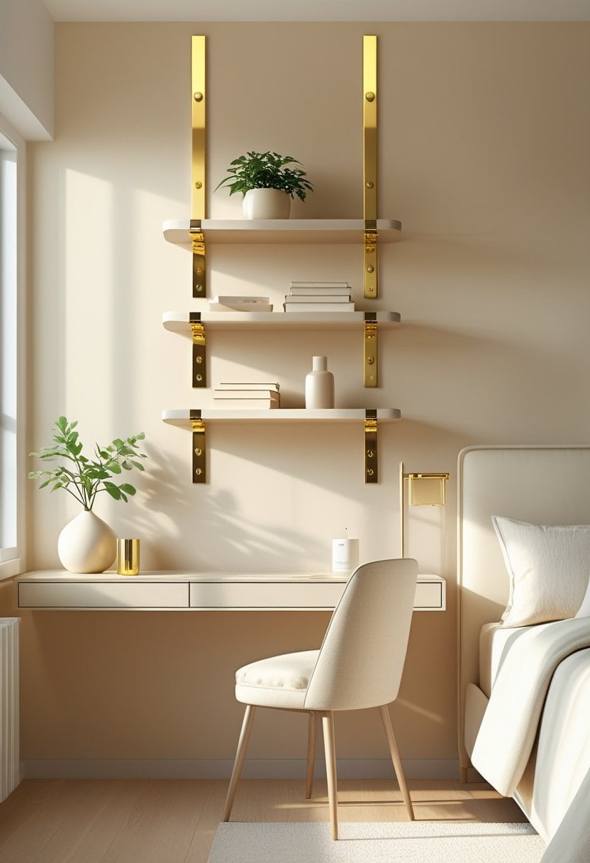 22 Cream and Gold Bedroom Ideas