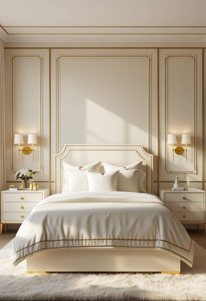 22 Cream and Gold Bedroom Ideas