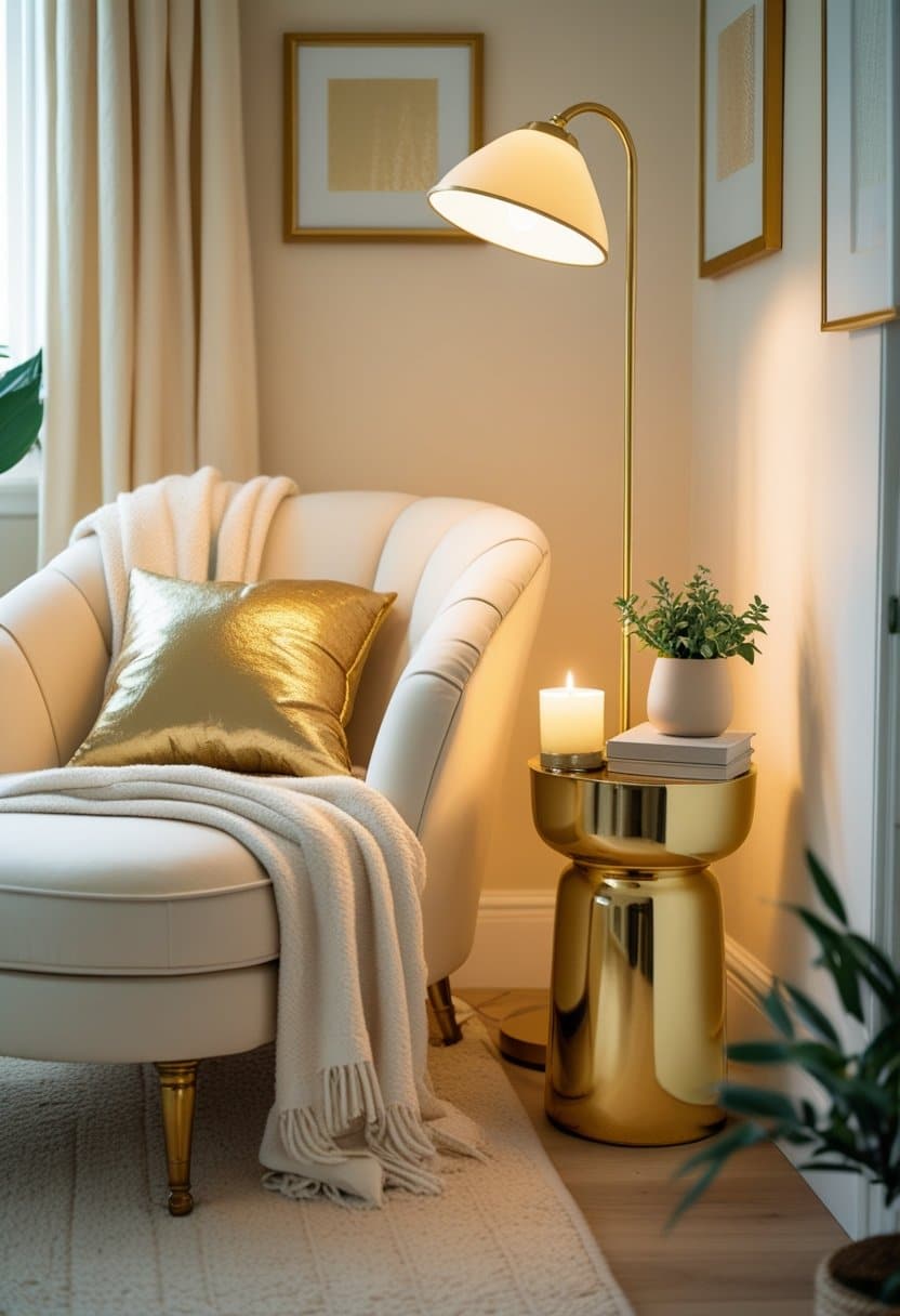 22 Cream and Gold Bedroom Ideas