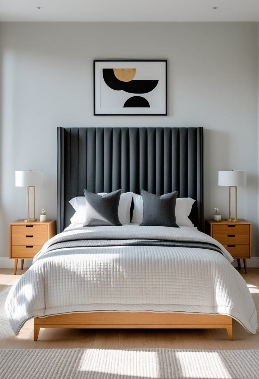 25 Stylish Grey Headboard Bedroom Ideas