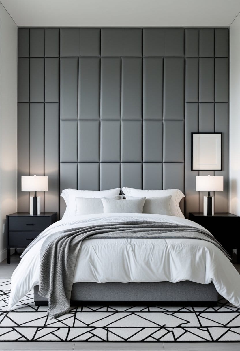 25 Stylish Grey Headboard Bedroom Ideas