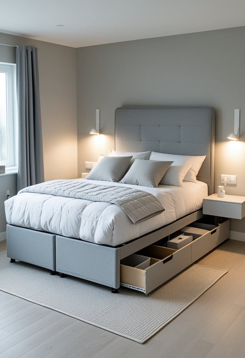 25 Stylish Grey Headboard Bedroom Ideas