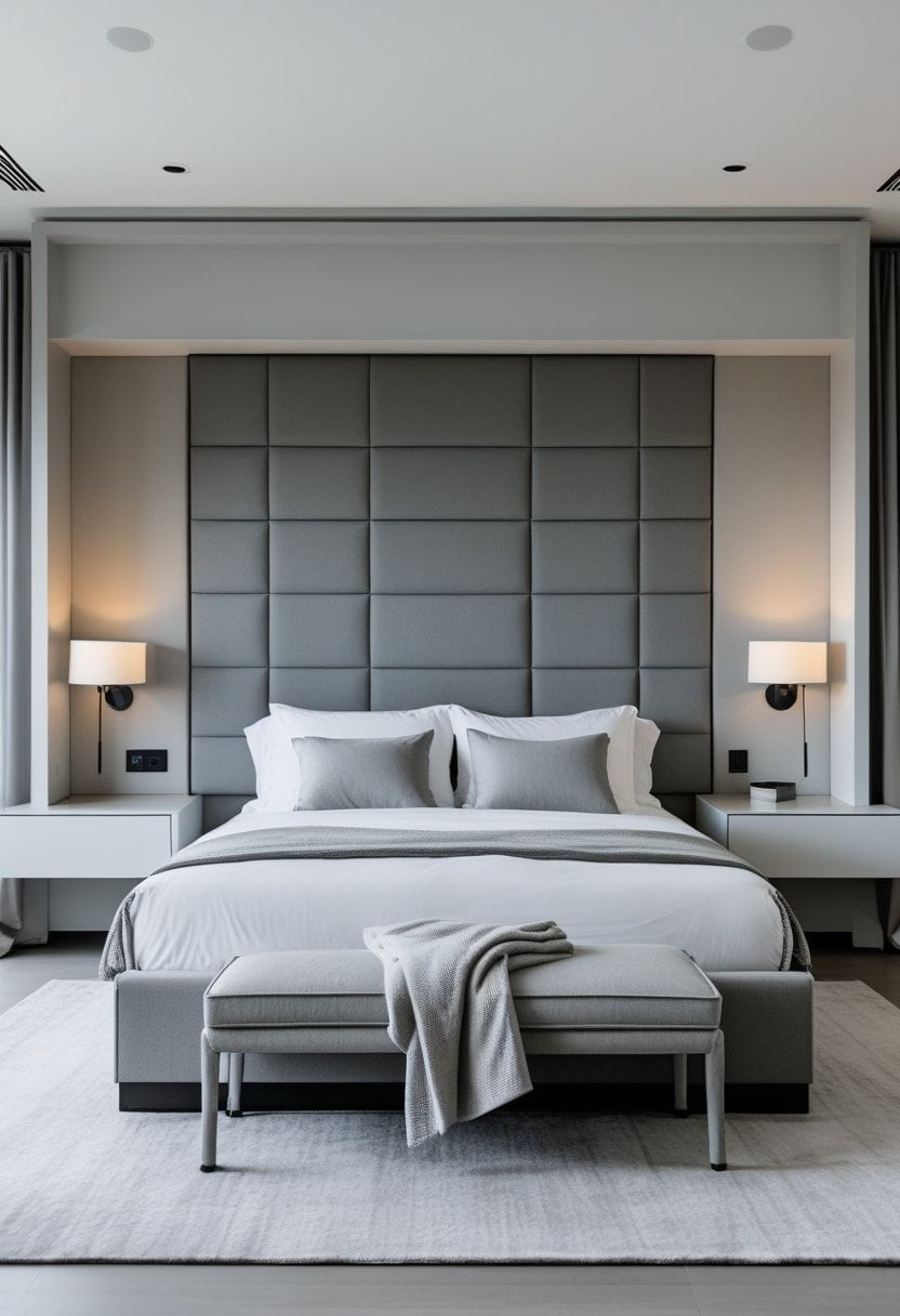 25 Stylish Grey Headboard Bedroom Ideas