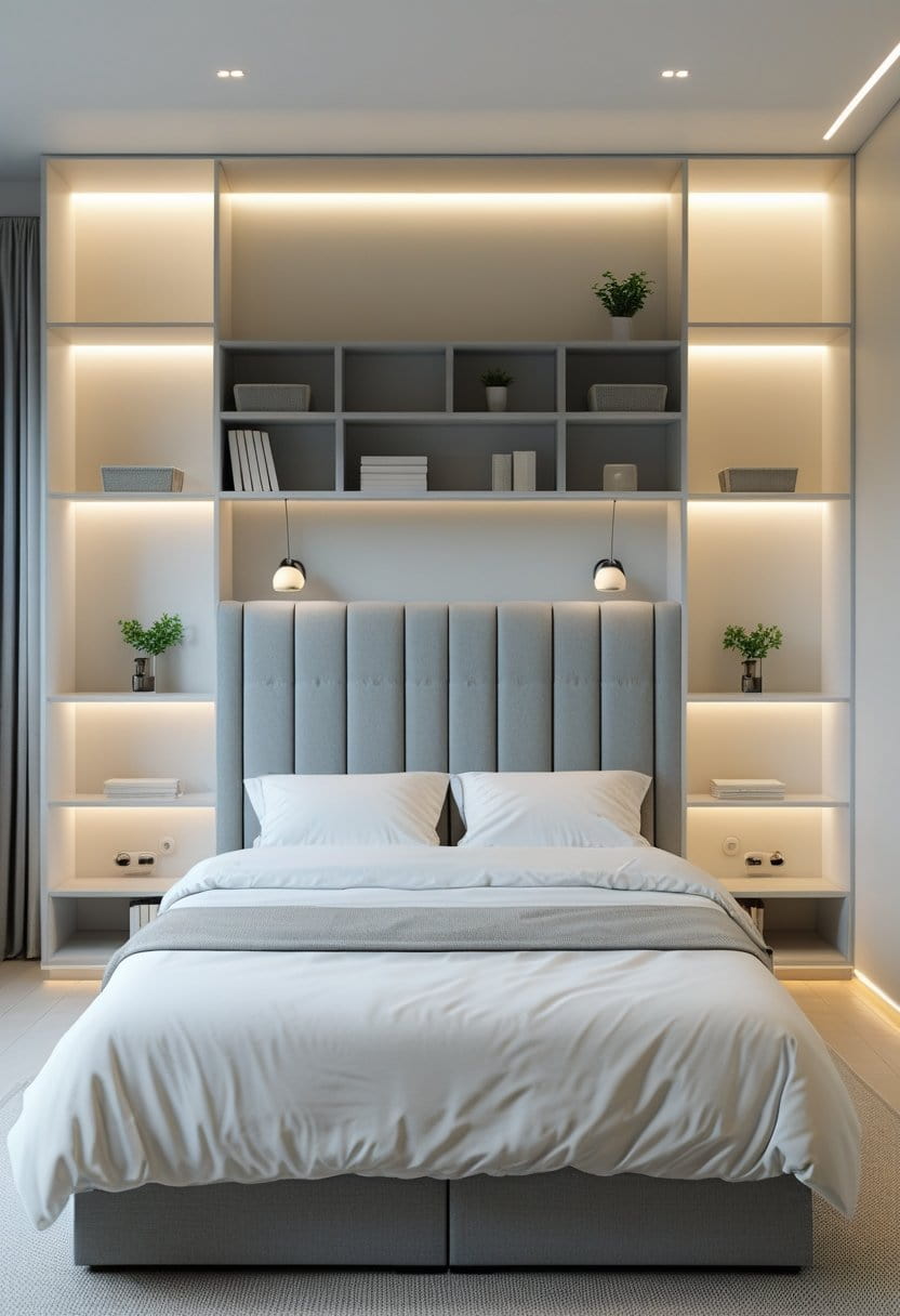 25 Stylish Grey Headboard Bedroom Ideas