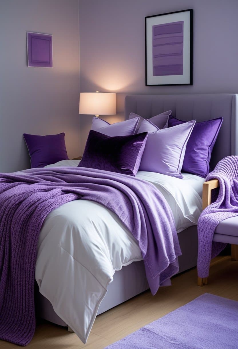 25 Fresh and Modern Purple Bedroom Ideas